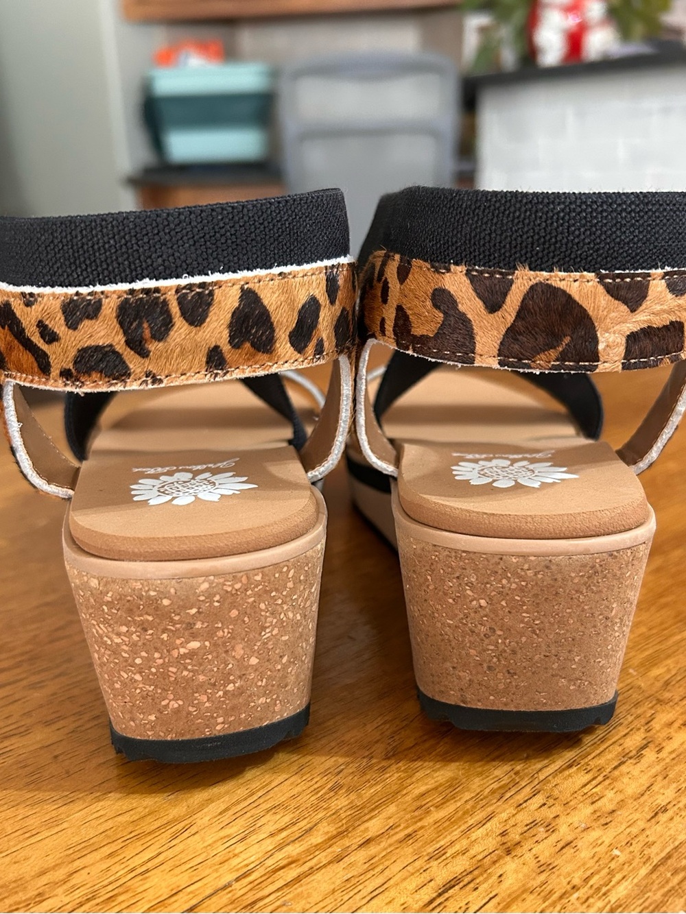 Yellow Box Janalee Leopard Print Platform Sandal New Without Tags - Picture 3 of 6